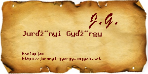 Jurányi György névjegykártya